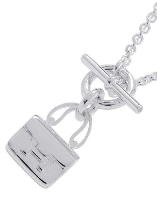 Hermes Necklace Amulet Constance Pendant Silver